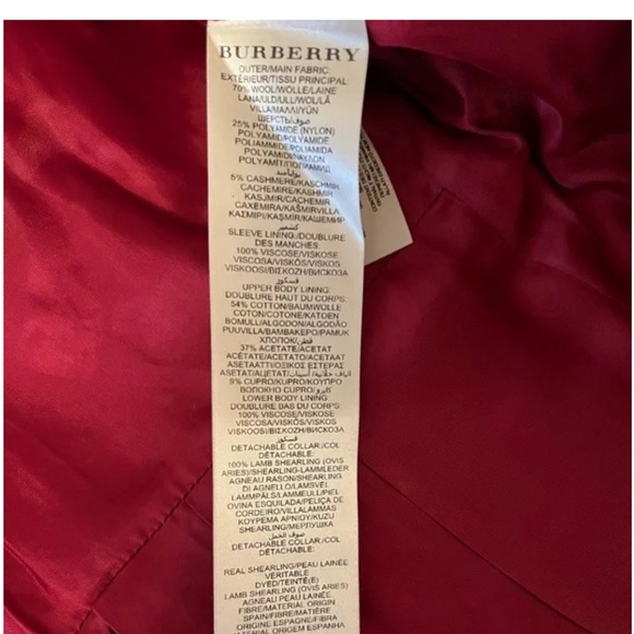 BURBERRY BRIT PEACOAT JACKET SIZE 4 US - Picture 9 of 16